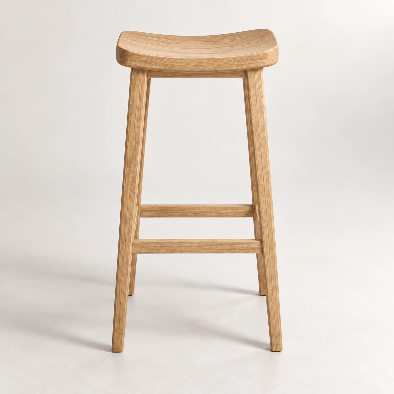 Oak Saddle Barstool
