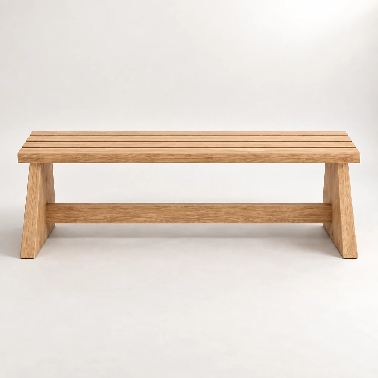 Oak Slat Bench