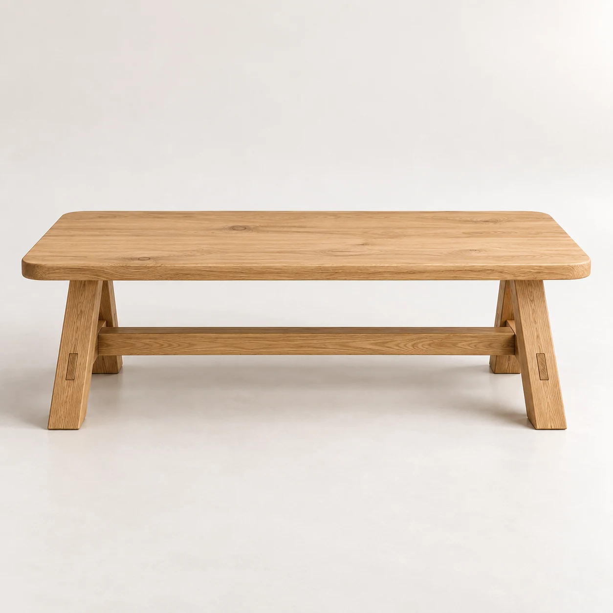 Oak Trestle Coffee Table