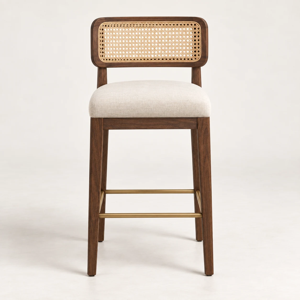 Walnut Cane Counterstool