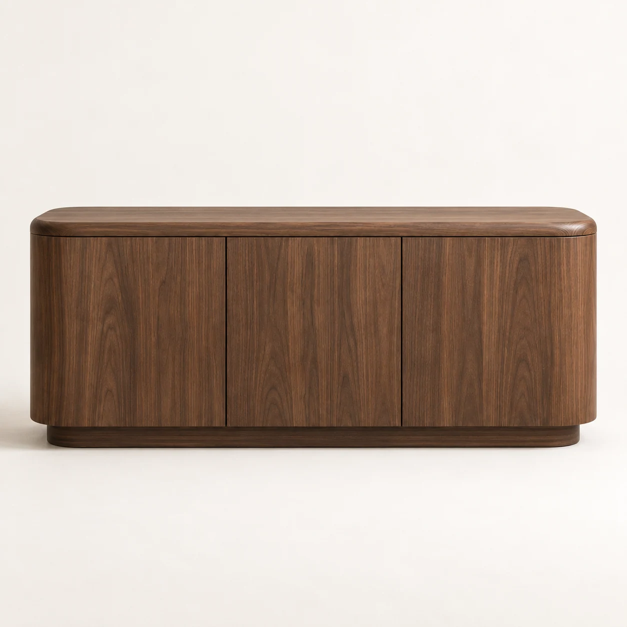 Walnut Rounded Sideboard