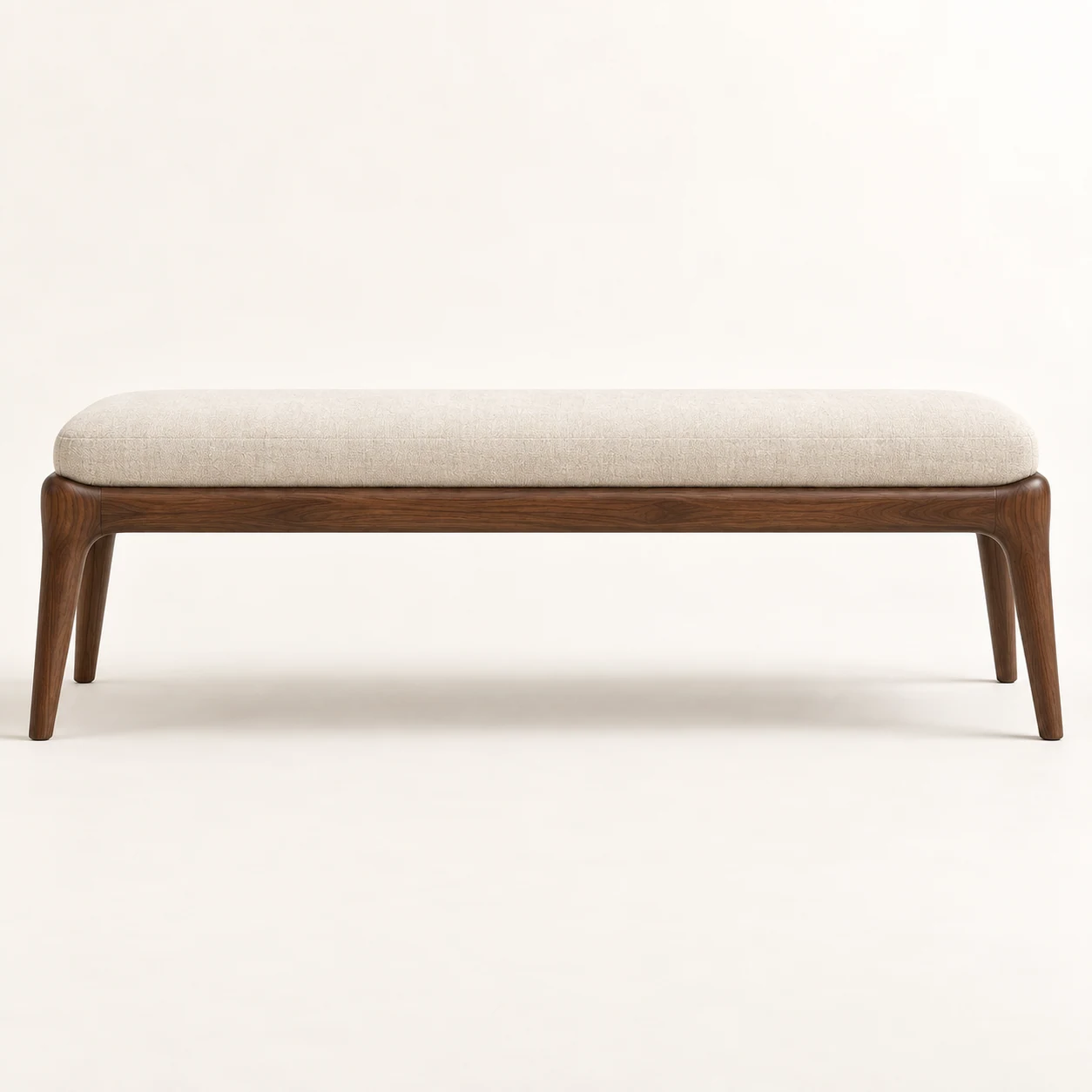 Walnut Upholstered Bench